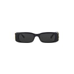 Dynasty Rectangle Sunglasses in Black